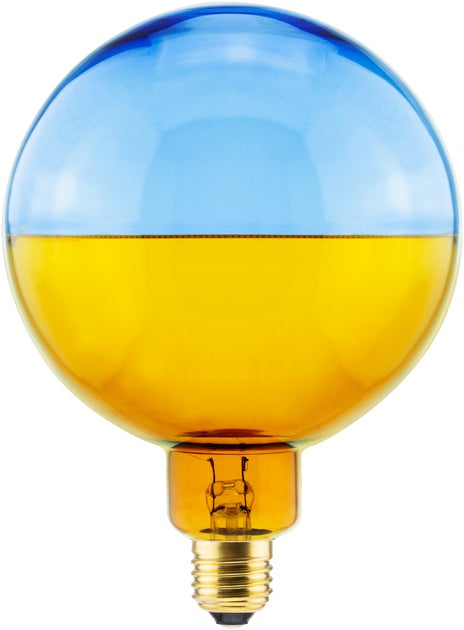 Segula Illusion Line LED Globe 145 2tones Amber Blå E27 5,8W 260lm 1900K - Segula | Bellalite Segula Illusion Line LED Globe 145 2tones Amber Blå E27 5,8W 260lm 1900K - Segula | Bellalite