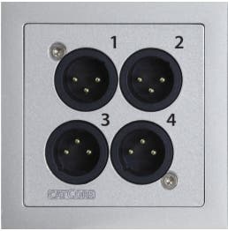 CatCore Wallmount Panel XLR Silver - CatCore | Bellalite CatCore Wallmount Panel XLR Silver - CatCore | Bellalite