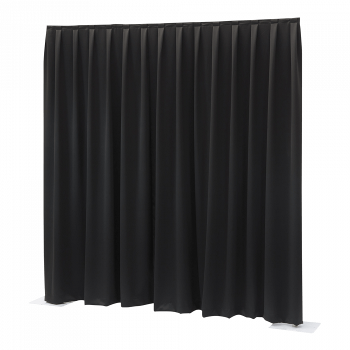 Pipe & Drape - MGS Curtain 300cm x 250cm Svart - Wentex | Bellalite