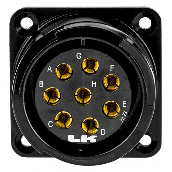 LK Speaker Connector 8-Pol Chassihona Crimp - LK Connectors | Bellalite