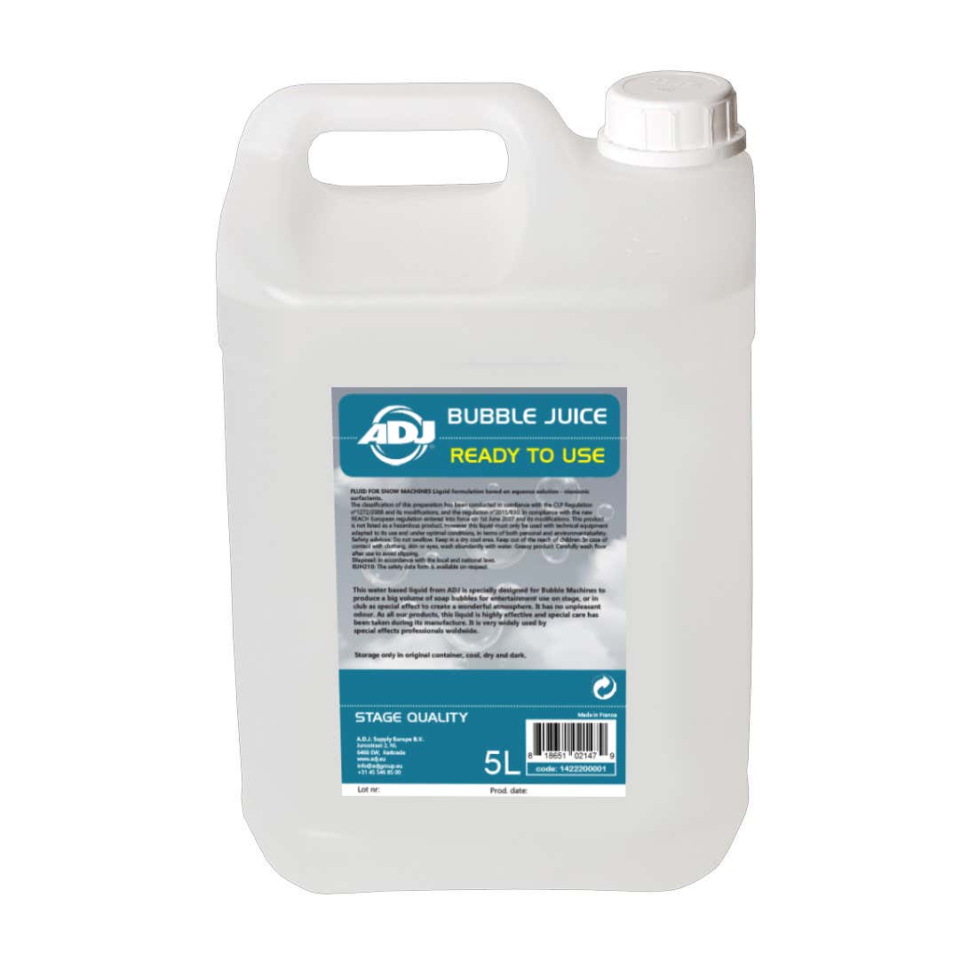 Bubble Juice 5l - ADJ | Bellalite Bubble Juice 5l - ADJ | Bellalite