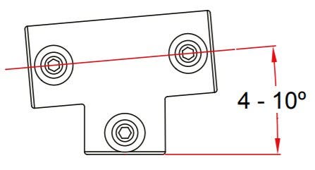 Pipeclamp Angled Two Socket Tee (4-10°) - Doughty | Bellalite Pipeclamp Angled Two Socket Tee (4-10°) - Doughty | Bellalite