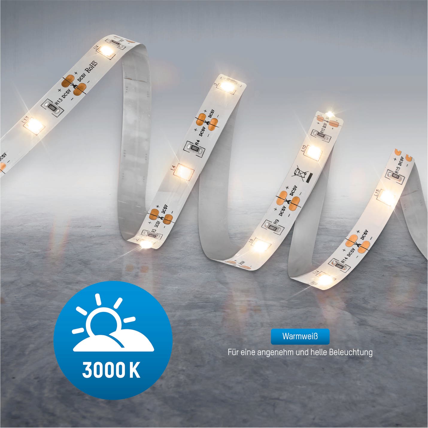 LED-Strip Sensor 2m Batteridriven 3000K - Ansmann | Bellalite LED-Strip Sensor 2m Batteridriven 3000K - Ansmann | Bellalite