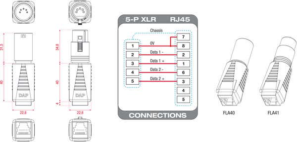 DMX-vända XLR 5-pin Hane / RJ45 - DAP | Bellalite DMX-vända XLR 5-pin Hane / RJ45 - DAP | Bellalite