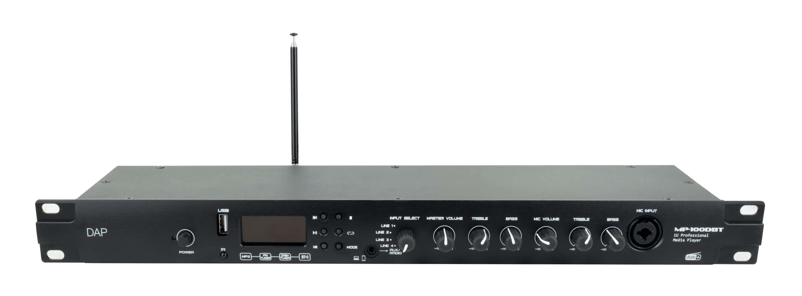 MP-100DBT Professional Media Player with DAB+ - DAP | Bellalite MP-100DBT Professional Media Player with DAB+ - DAP | Bellalite