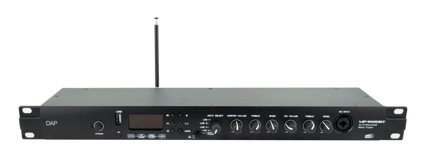 MP-100DBT Professional Media Player with DAB+ - DAP | Bellalite MP-100DBT Professional Media Player with DAB+ - DAP | Bellalite