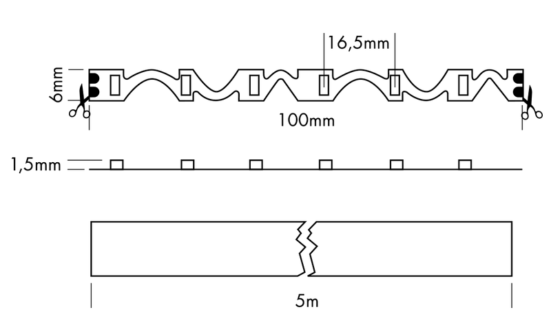 Flex Strip Snake, per meter 4000K - PROLED | Bellalite