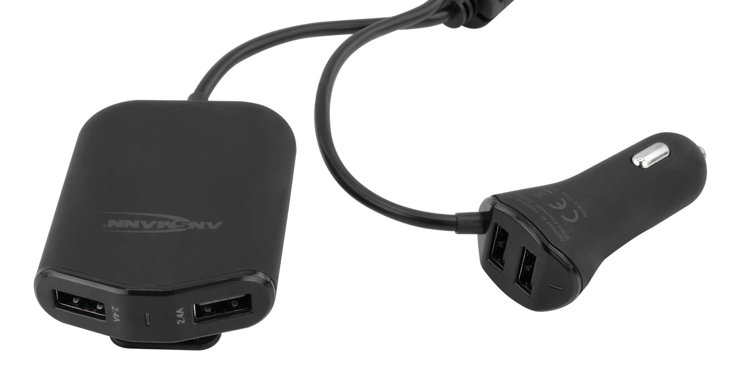 USB-laddare In-Car Charger 496 9600 mA (4× max. 2400 mA) & 2x USB - Ansmann | Bellalite USB-laddare In-Car Charger 496 9600 mA (4× max. 2400 mA) & 2x USB - Ansmann | Bellalite