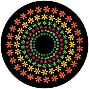 Flower Power Glasgobo färg, B-Size (86mm) - Rosco | Bellalite