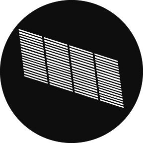 Office Window 7 Metallgobo, D-Size (53,3mm) - Rosco | Bellalite