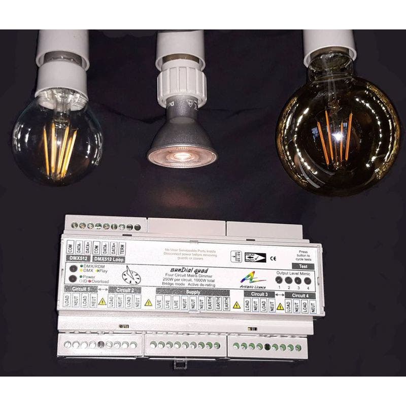 Artistic Licence SunDIAL Quad 4x250W dimmer med DMX/RDM - Artistic Licence | Bellalite Artistic Licence SunDIAL Quad 4x250W dimmer med DMX/RDM - Artistic Licence | Bellalite