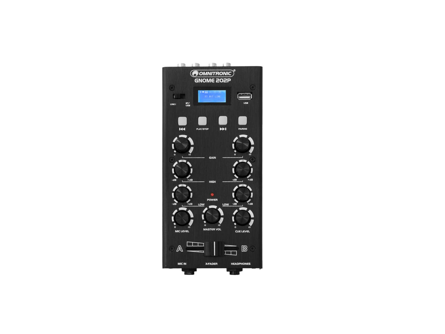 Ljudmixer GNOME-202P Mini Mixer Svart - Omnitronic | Bellalite Ljudmixer GNOME-202P Mini Mixer Svart - Omnitronic | Bellalite