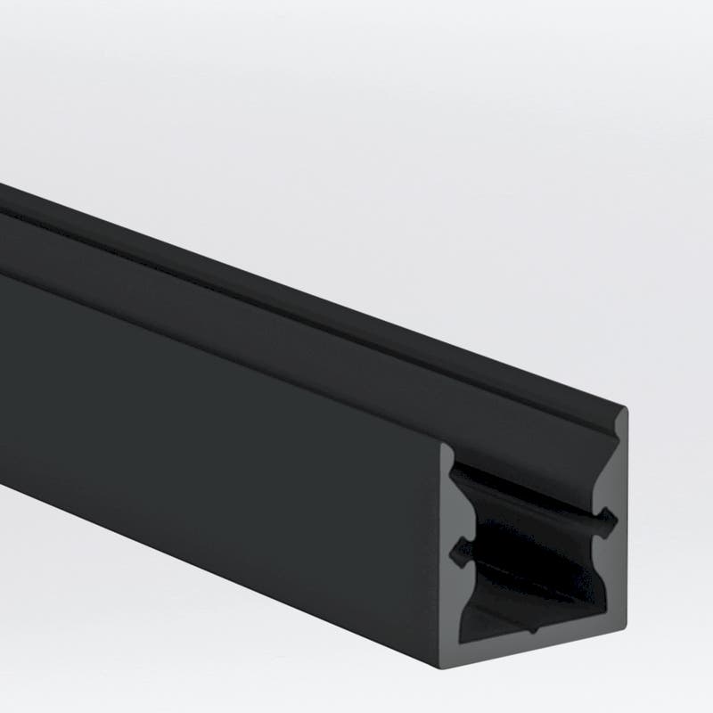 Aluminiumprofil S-Line Standard, per meter Svart - PROLED | Bellalite Aluminiumprofil S-Line Standard, per meter Svart - PROLED | Bellalite