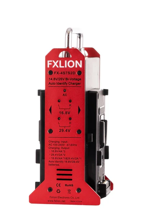 FXLION 2 CH Automatic Voltage Charger 16.8V / 29.4V - V-Mount - FXLION | Bellalite
