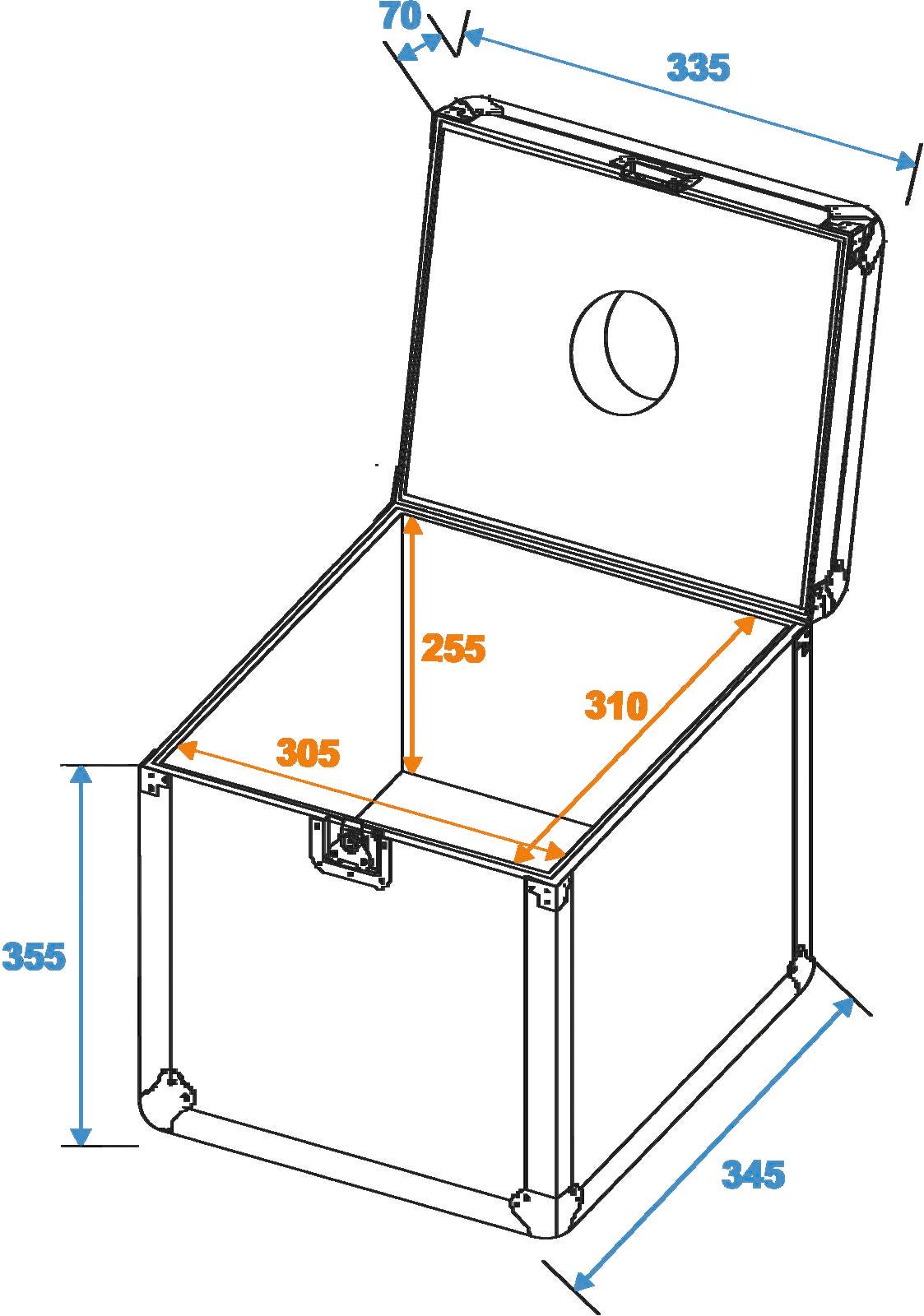 ROADINGER Flightcase Mirror Ball 30cm   - Roadinger | Bellalite