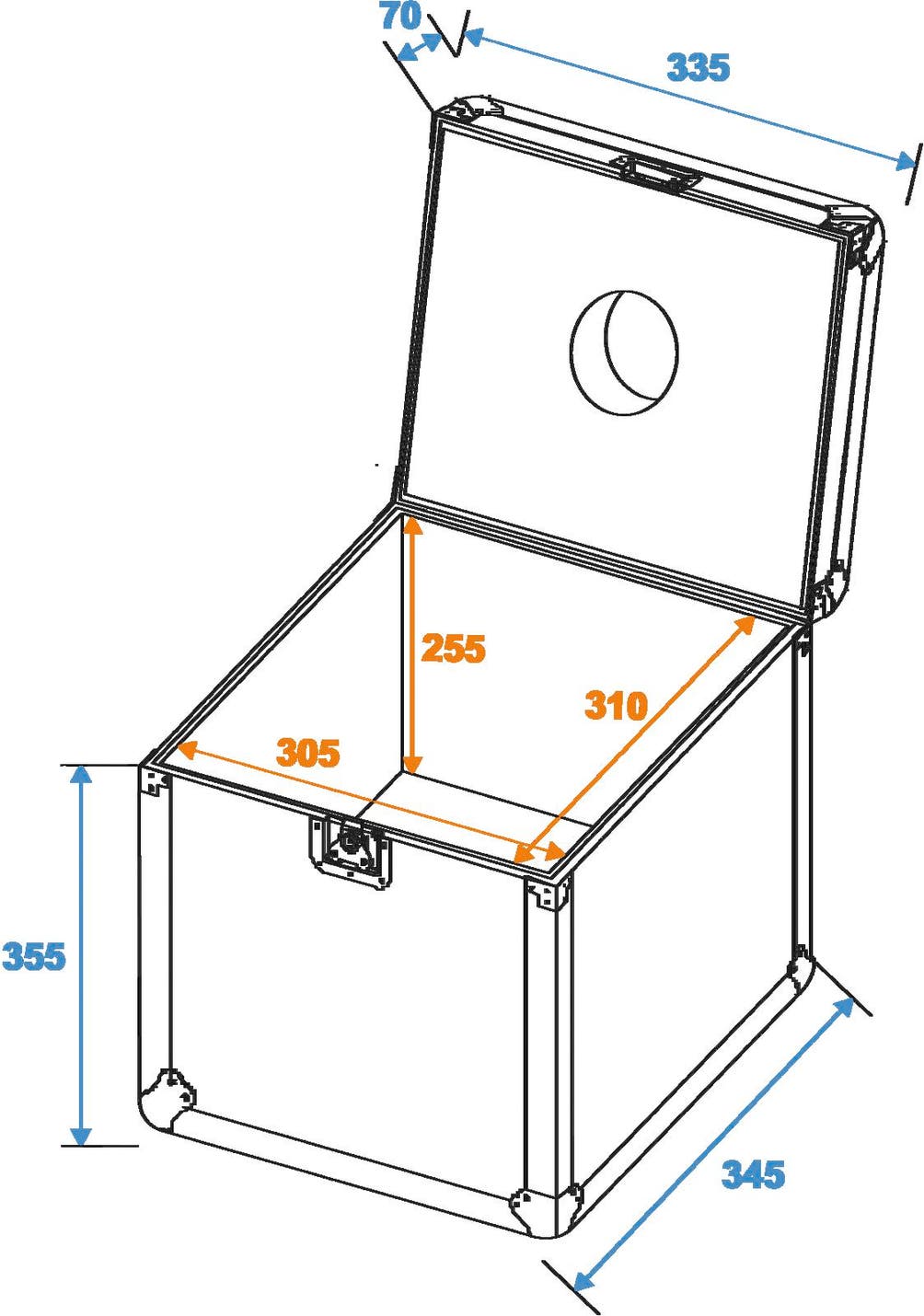 ROADINGER Flightcase Mirror Ball 30cm - Roadinger | Bellalite ROADINGER Flightcase Mirror Ball 30cm - Roadinger | Bellalite
