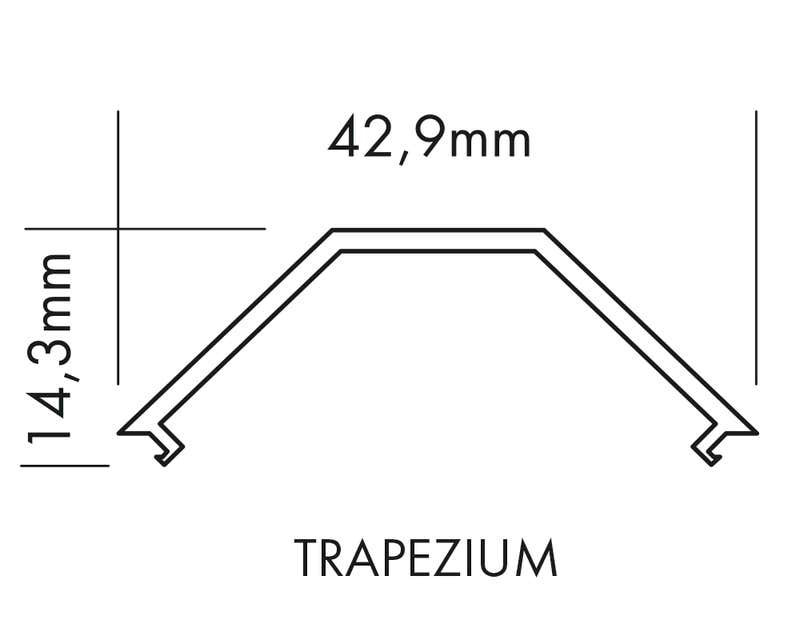 Plastic Cover C-Line Trapezium, 3m Opal - PROLED | Bellalite Plastic Cover C-Line Trapezium, 3m Opal - PROLED | Bellalite