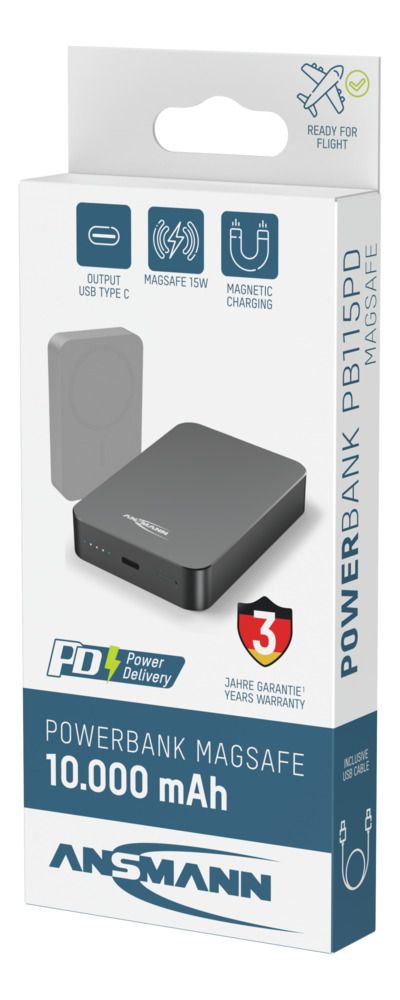 Ansmann Powerbank 10000 mAh PB115PD MagSafe  - Ansmann | Bellalite