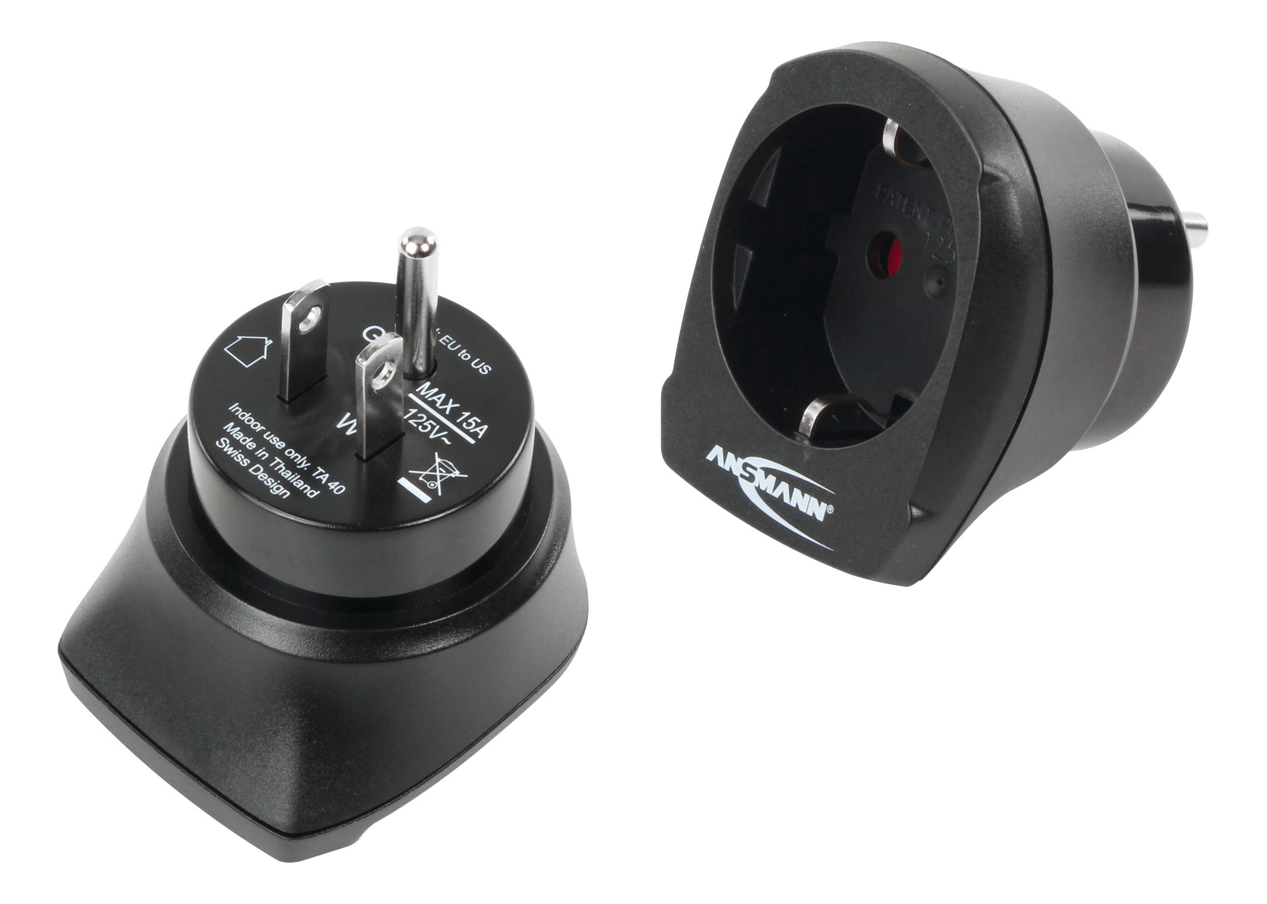 Reseadapter EU to US 15A - Ansmann | Bellalite Reseadapter EU to US 15A - Ansmann | Bellalite