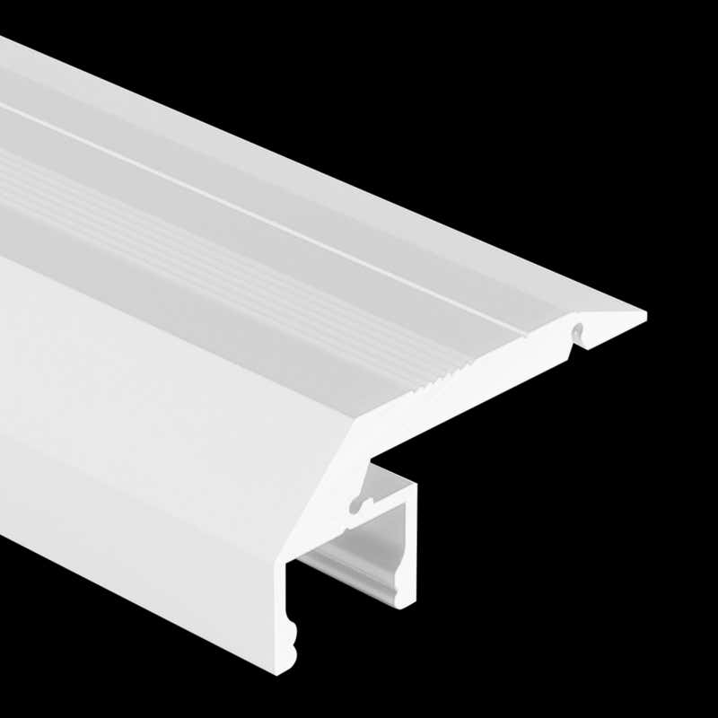 Aluminiumprofil S-Line Step Down, 3m Vit - PROLED | Bellalite Aluminiumprofil S-Line Step Down, 3m Vit - PROLED | Bellalite