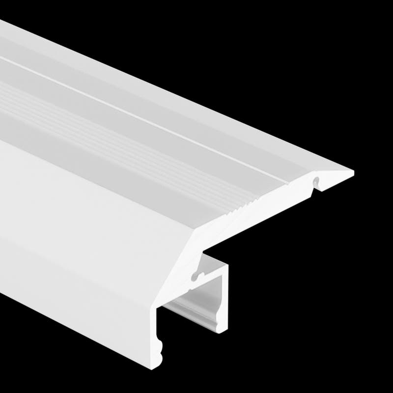 Aluminiumprofil S-Line Step Down, 3m Vit - PROLED | Bellalite Aluminiumprofil S-Line Step Down, 3m Vit - PROLED | Bellalite