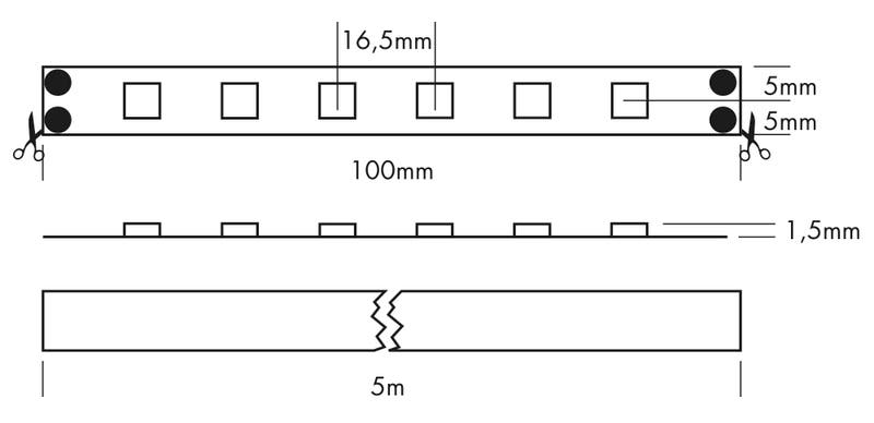 Flex Strip 300 HE+ Mono, per meter 2400K - PROLED | Bellalite Flex Strip 300 HE+ Mono, per meter 2400K - PROLED | Bellalite