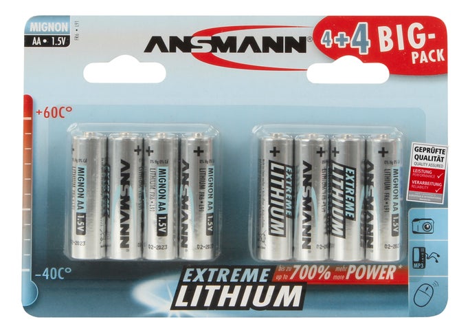 Extreme Lithium Battery AA - Ansmann | Bellalite Extreme Lithium Battery AA - Ansmann | Bellalite