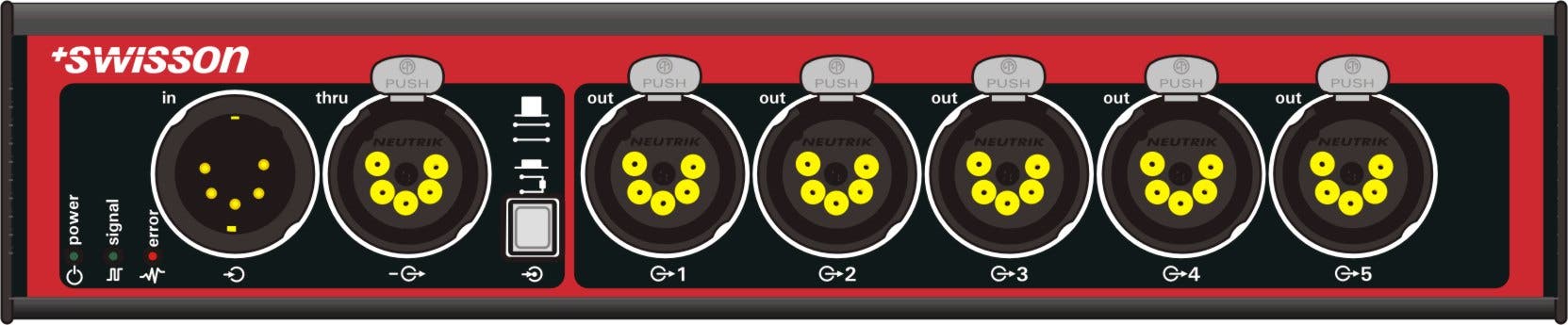 Single DMX-Split Box - Swisson | Bellalite Single DMX-Split Box - Swisson | Bellalite
