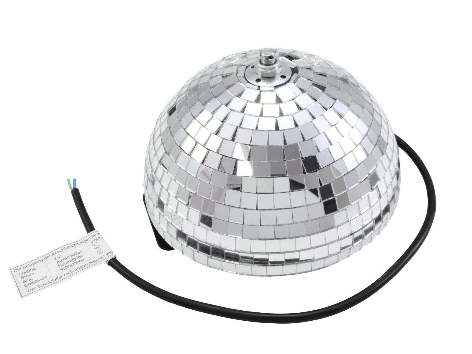 Halv Spegelboll m. Motor 20cm - Eurolite | Bellalite Halv Spegelboll m. Motor 20cm - Eurolite | Bellalite