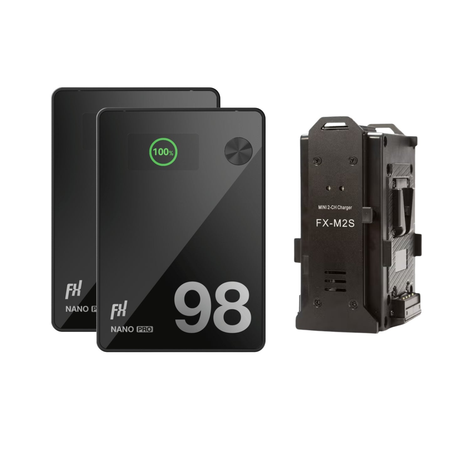 FXLION 2x NANO PRO 14,4V 98Wh + 1x 2 CH Mini Charger - FXLION | Bellalite
