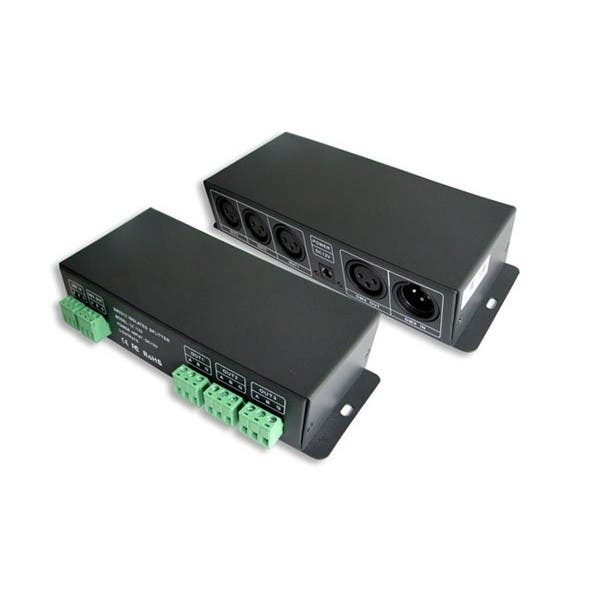 DMX-Split / Signal Amplifier 3CH 1x XLR 3-P + Plint IN / 3x XLR 3-P + Plint UT - LTECH | Bellalite DMX-Split / Signal Amplifier 3CH 1x XLR 3-P + Plint IN / 3x XLR 3-P + Plint UT - LTECH | Bellalite