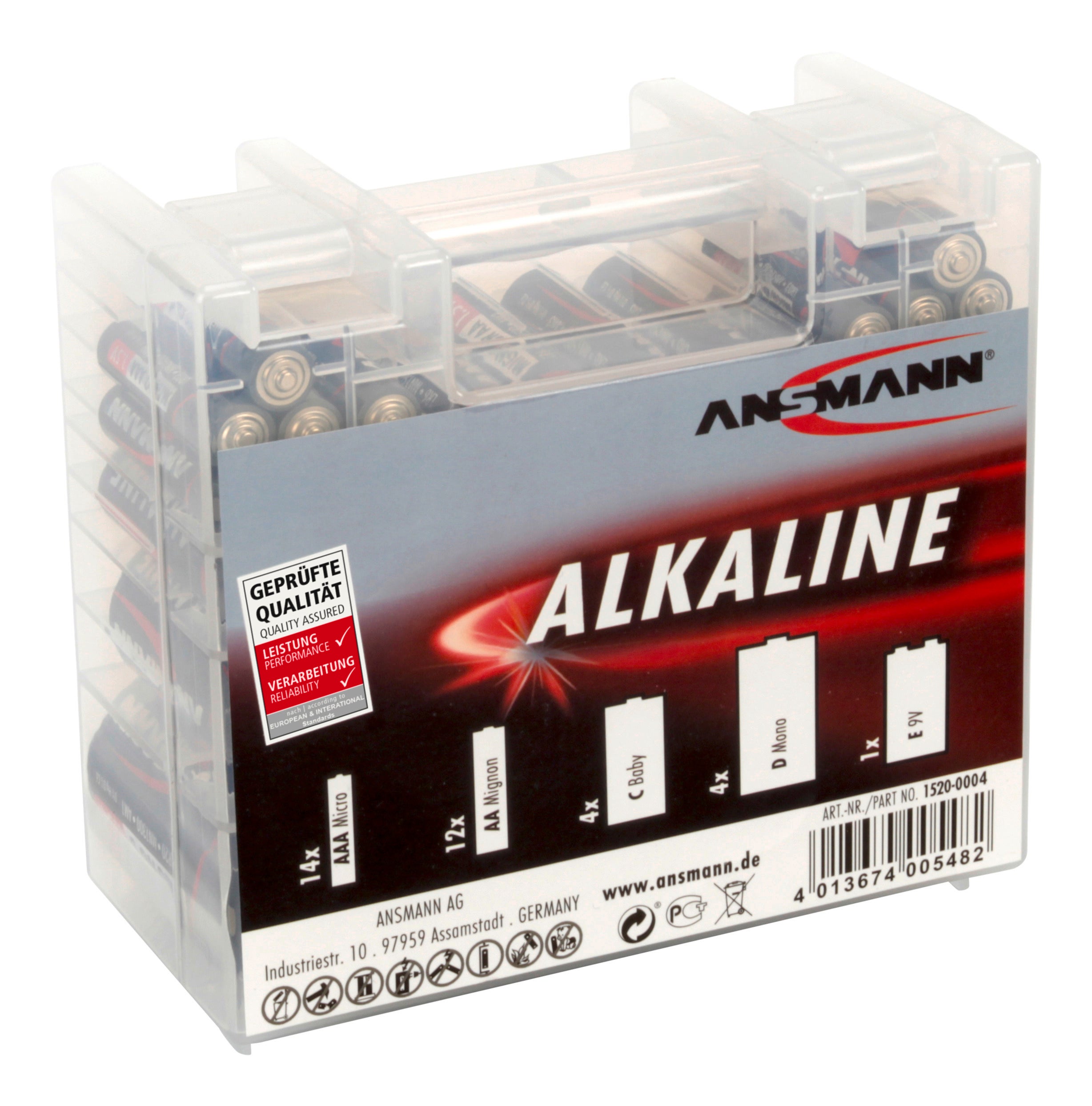 Alkaline Battery Sortimentbox 35st  - Ansmann | Bellalite