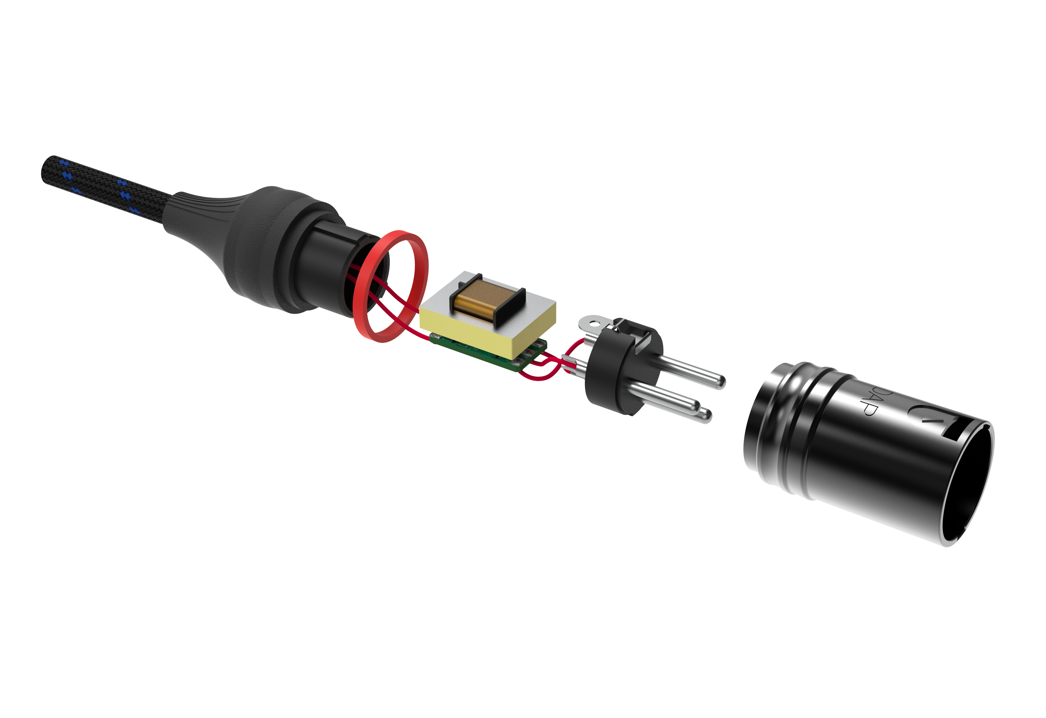 Adapterkabel 90° Stereo Mini-Jack 3,5mm -> 2x XLR 3-Pin Hane Balanserad 75cm - DAP | Bellalite