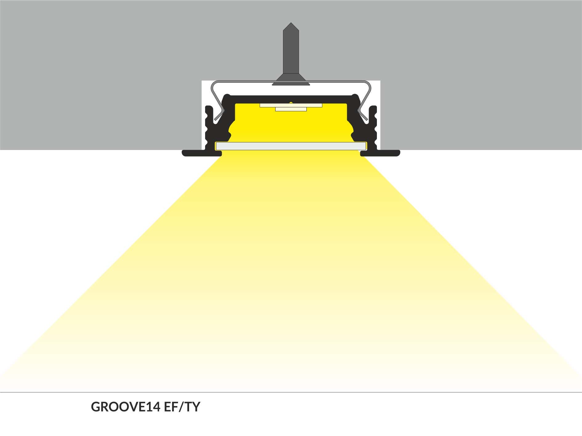 Topmet LED-Profil GROOVE14 Anodiserad alu L=1m - TOPMET | Bellalite Topmet LED-Profil GROOVE14 Anodiserad alu L=1m - TOPMET | Bellalite