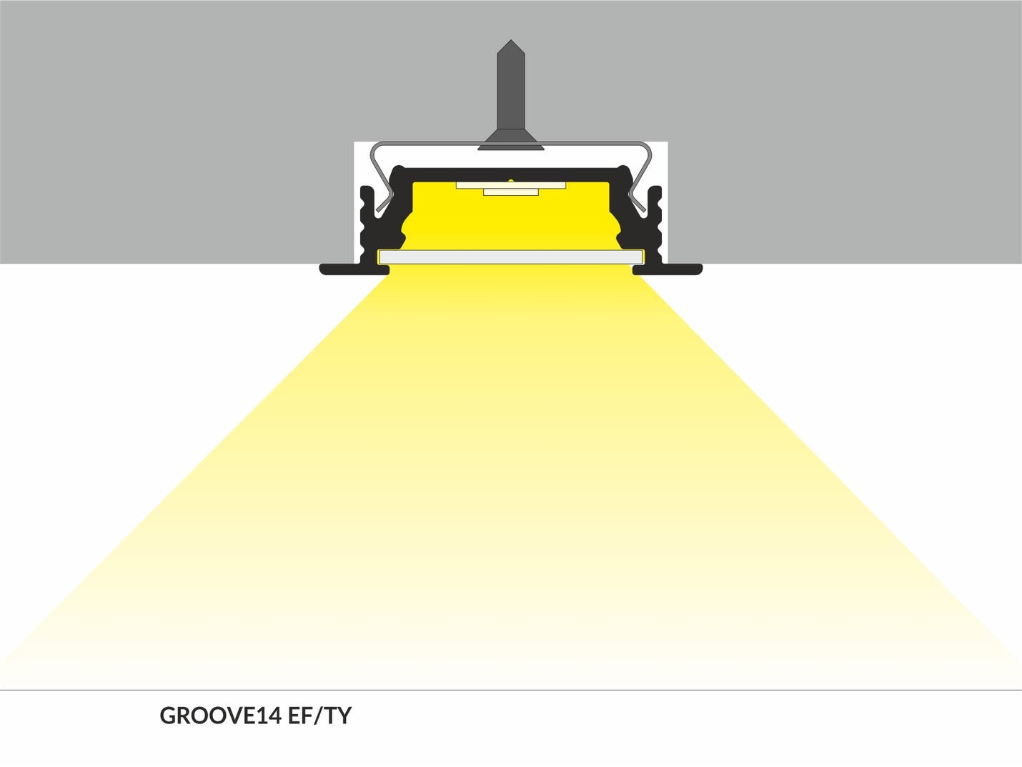 Topmet LED-Profil GROOVE14 Anodiserad alu L=1m - TOPMET | Bellalite Topmet LED-Profil GROOVE14 Anodiserad alu L=1m - TOPMET | Bellalite