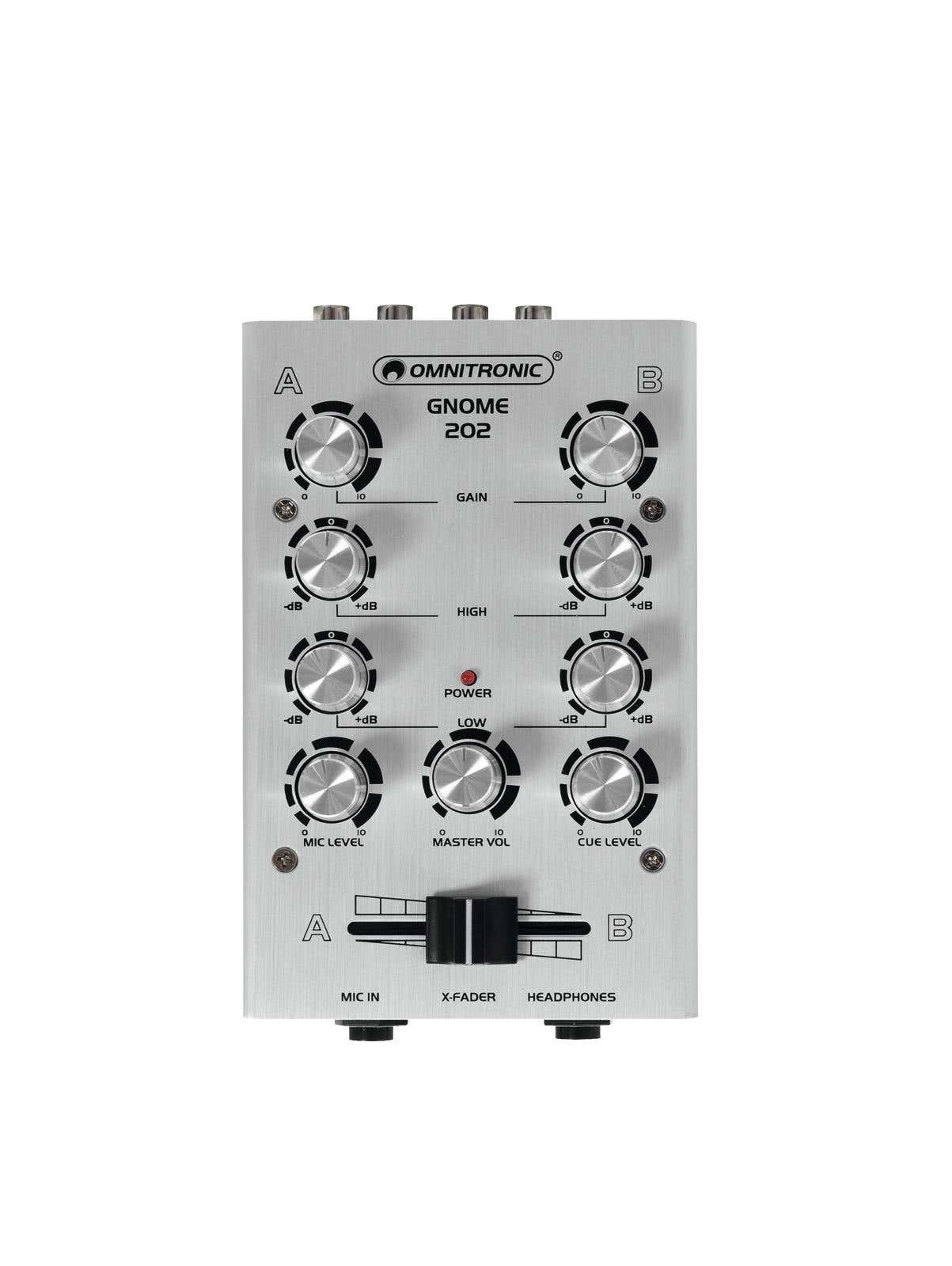 Ljudmixer GNOME-202 Mini Mixer Silver - Omnitronic | Bellalite Ljudmixer GNOME-202 Mini Mixer Silver - Omnitronic | Bellalite