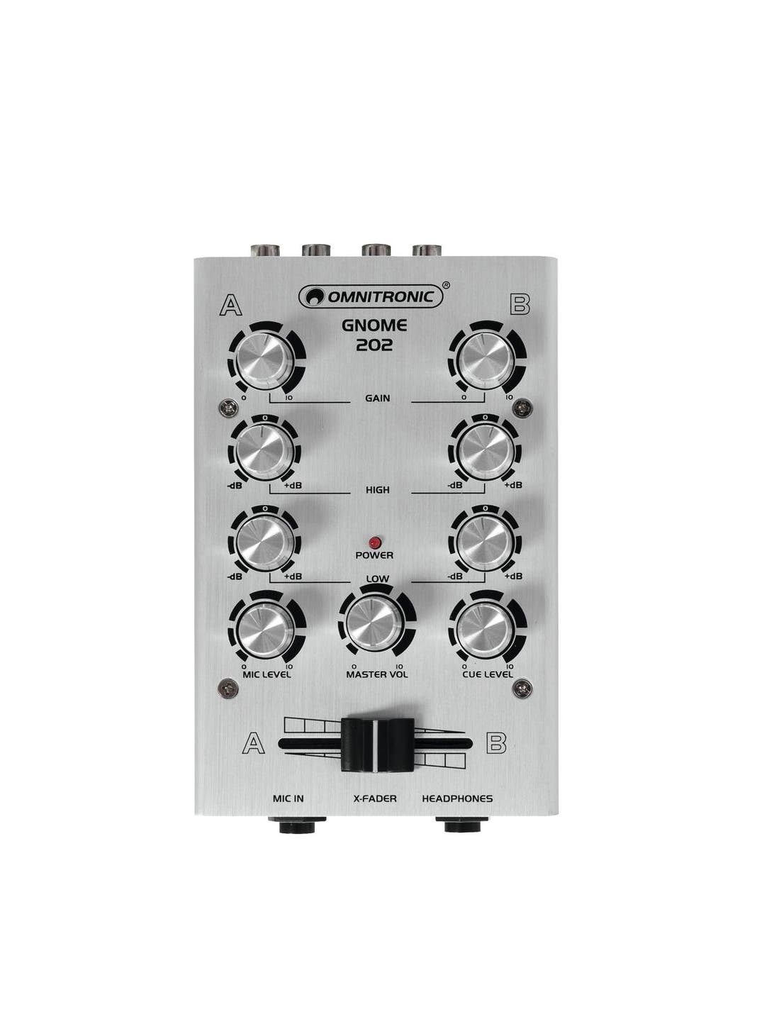 Ljudmixer GNOME-202 Mini Mixer Silver - Omnitronic | Bellalite Ljudmixer GNOME-202 Mini Mixer Silver - Omnitronic | Bellalite