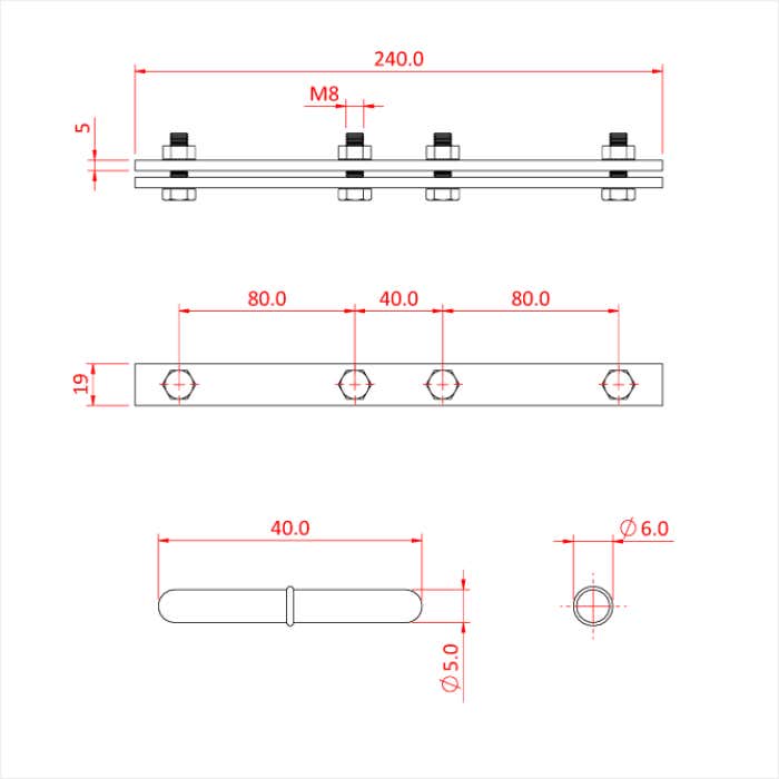 Doughty Studio Rail 80 Joiner Kit Silver - Doughty | Bellalite Doughty Studio Rail 80 Joiner Kit Silver - Doughty | Bellalite