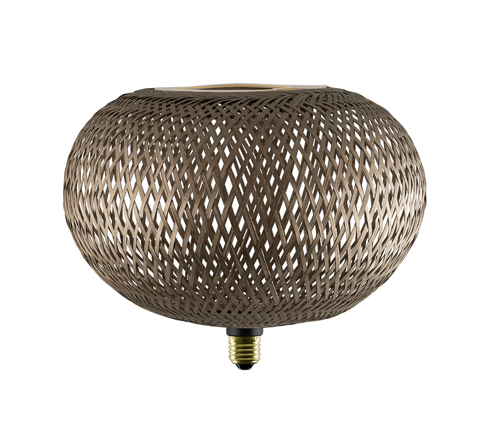 Segula Floating Line LED Bamboo Oval 300 Brons E27 5W 350lm 2200K - Segula | Bellalite