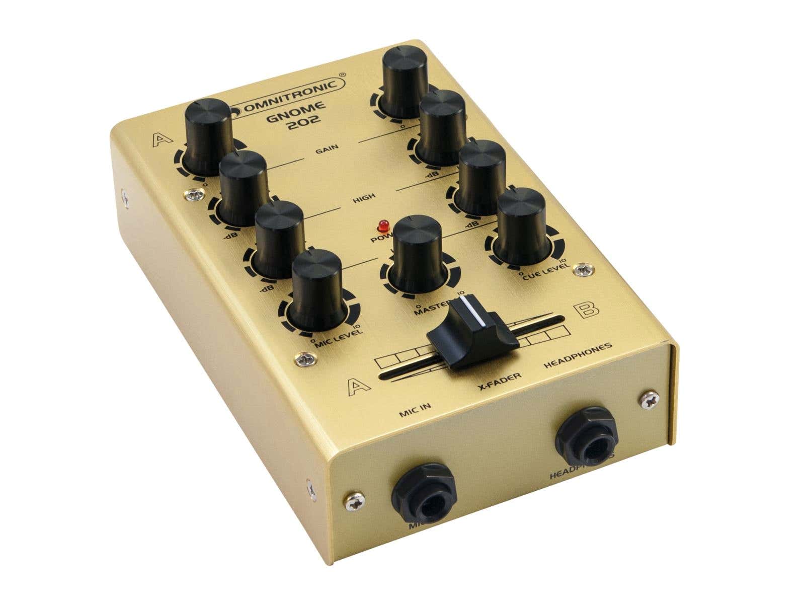 Ljudmixer GNOME-202 Mini Mixer Guld - Omnitronic | Bellalite Ljudmixer GNOME-202 Mini Mixer Guld - Omnitronic | Bellalite