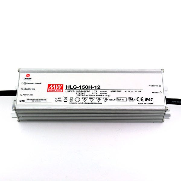 Mean Well HLG-150H-12 PRO 12V 150W IP67  - Mean Well | Bellalite