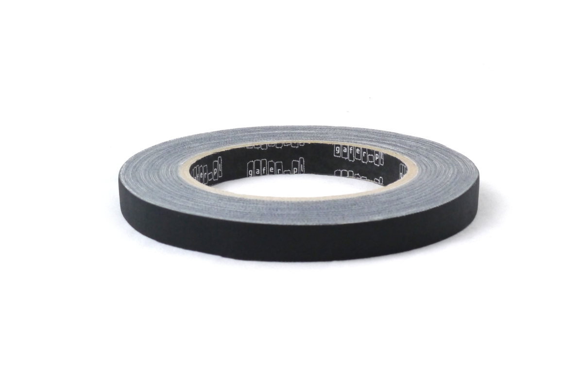 Pro Matt Gaffer Tape 12mm x 25m Svart - Gafer.pl | Bellalite