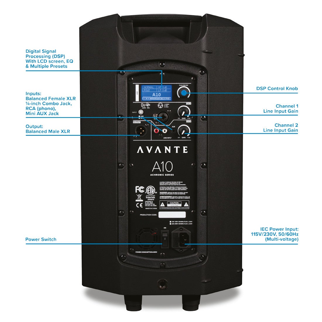 Avante Achromic A10 Active Speaker - AVANTE | Bellalite