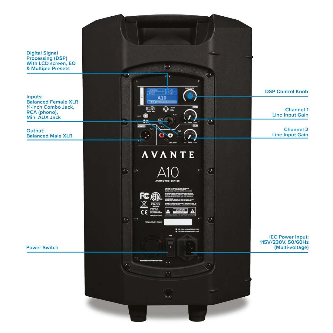 Avante Achromic A10 Active Speaker - AVANTE | Bellalite Avante Achromic A10 Active Speaker - AVANTE | Bellalite
