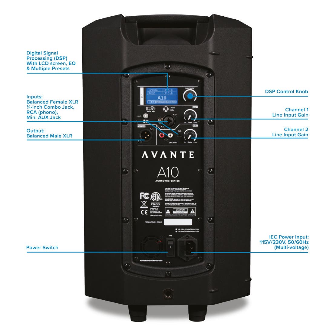 Avante Achromic A10 Active Speaker - AVANTE | Bellalite Avante Achromic A10 Active Speaker - AVANTE | Bellalite