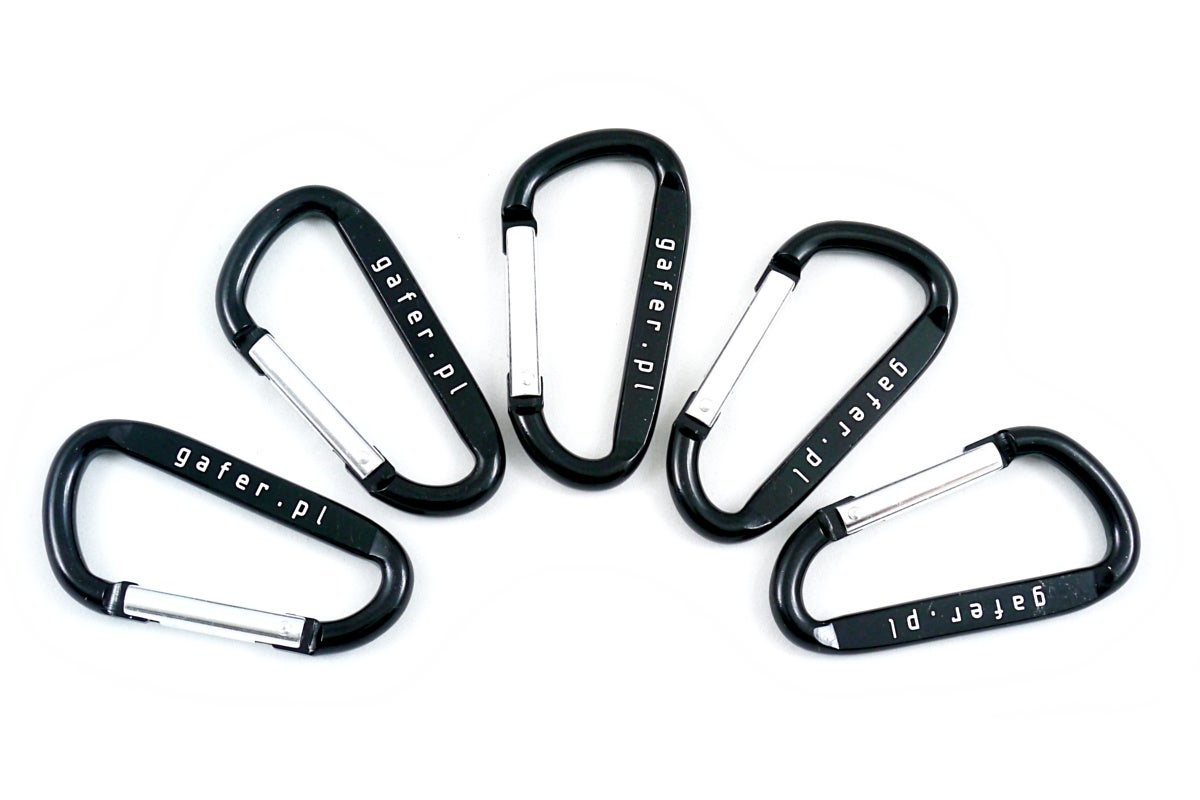 Aluminum Carabiner Clip Svart - Gafer.pl | Bellalite