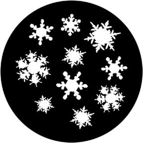 Snowflakes 3 Metallgobo, E-Size (37,5mm) - Rosco | Bellalite Snowflakes 3 Metallgobo, E-Size (37,5mm) - Rosco | Bellalite