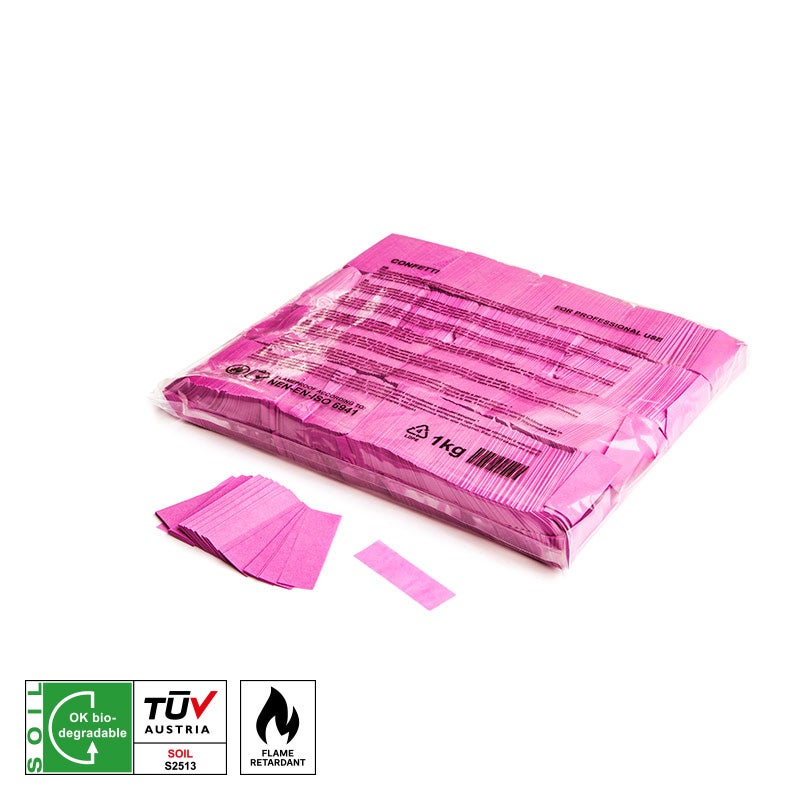 MAGICFX® Slowfall Confetti Rectangles 55 x 17mm Pink - MagicFX | Bellalite