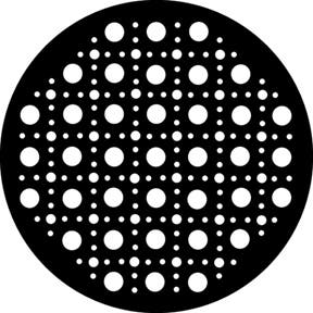 Grille 1 Metallgobo, A-Size (100mm) - Rosco | Bellalite Grille 1 Metallgobo, A-Size (100mm) - Rosco | Bellalite