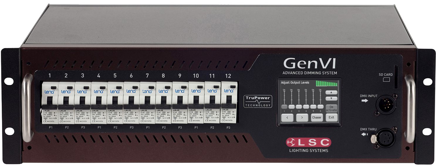 LSC GENVI 12x 16A Dimmer/Switch Rackmount - LSC Control Systems | Bellalite